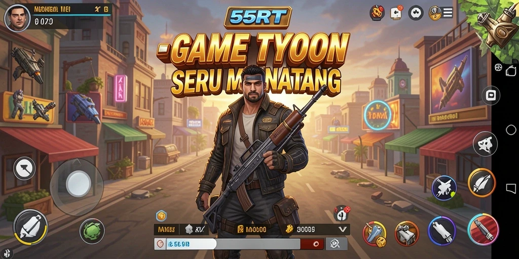 Tampilan gameplay 55RT yang menarik dan interaktif.