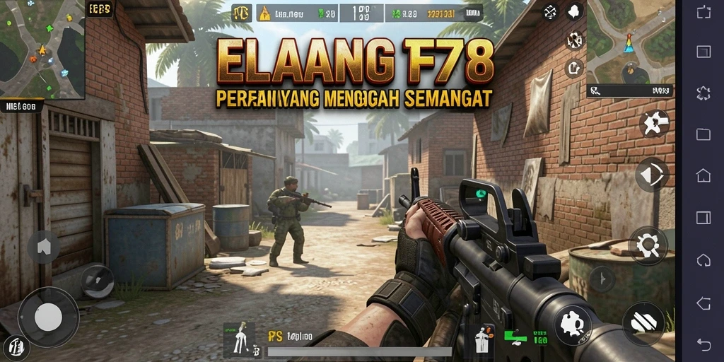 Tampilan menegangkan gameplay ELANG178 dengan aksi FPS intens.