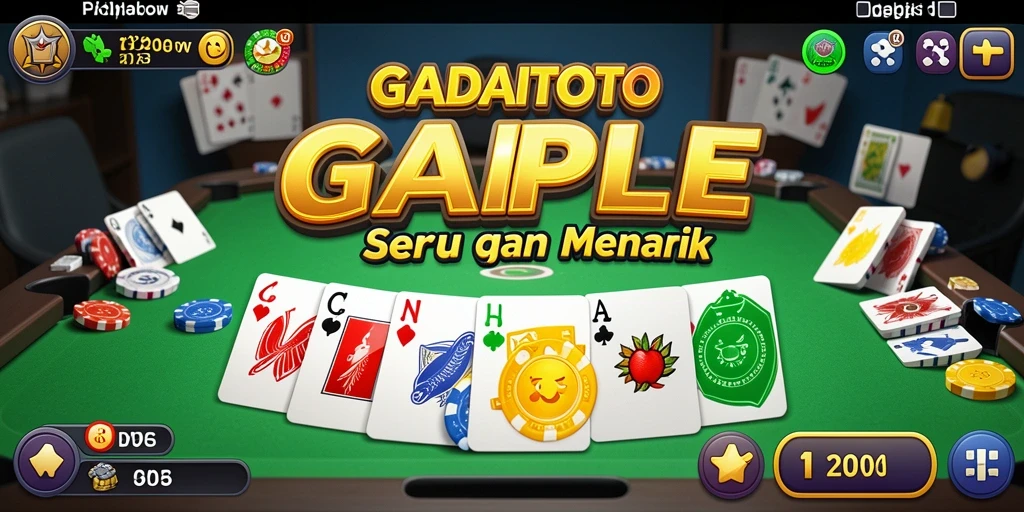 Screenshot GADAITOTO menampilkan gameplay menarik permainan Gaple.