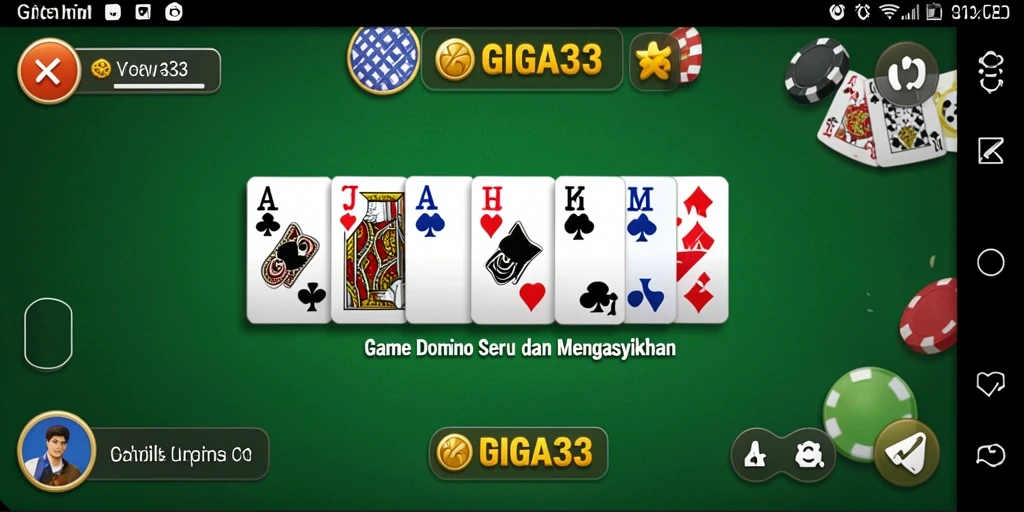 Screenshot gameplay GIGA33 yang menampilkan keseruan permainan Domino.