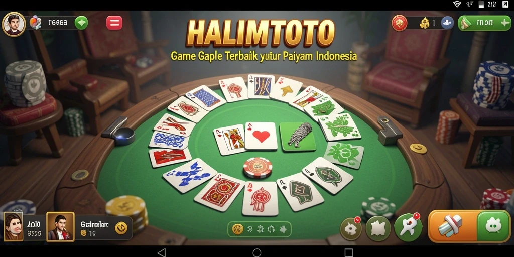 Tampilan gameplay seru HALIMTOTO saat bermain Gaple.
