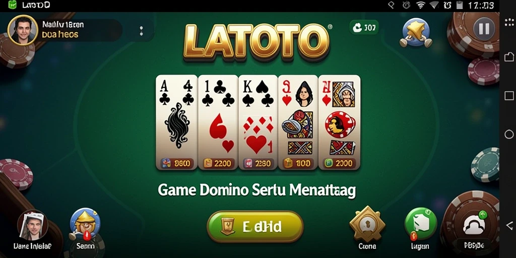 Tampilan gameplay LATOTO yang seru dan interaktif di dunia Domino.