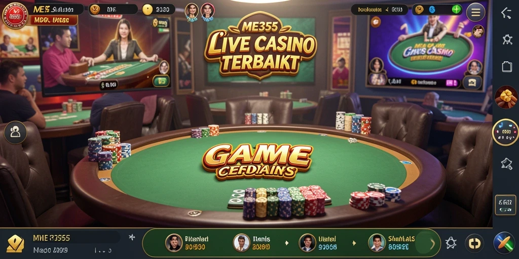 Tampilan gameplay Live Casino yang memukau dan interaktif.