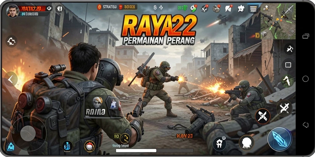 Tampilan menarik dari gameplay strategi yang kompetitif.
