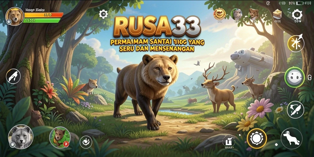 Tangkapan layar gameplay RUSA33 yang penuh warna dan menghibur.