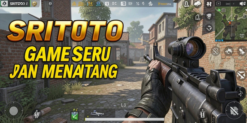 Tampilan gameplay seru di dalam SRITOTO menunjukkan aksi FPS yang mendebarkan.
