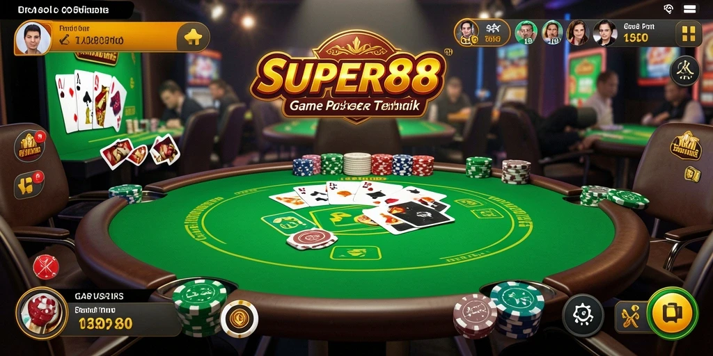 Tampilan screenshot SUPER88 menampilkan gameplay Poker yang mengasyikkan.