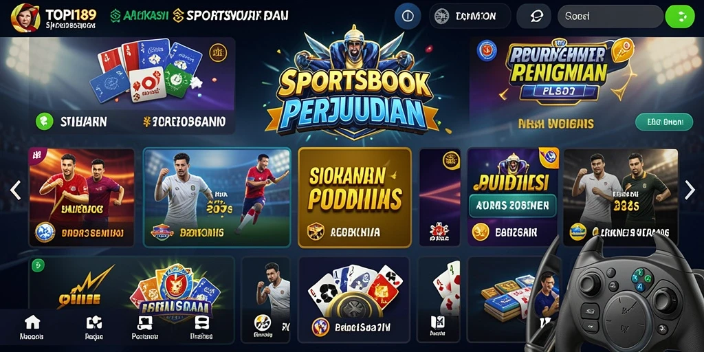 Screenshot utama TOPI189 menampilkan fitur taruhan olahraga yang menarik.